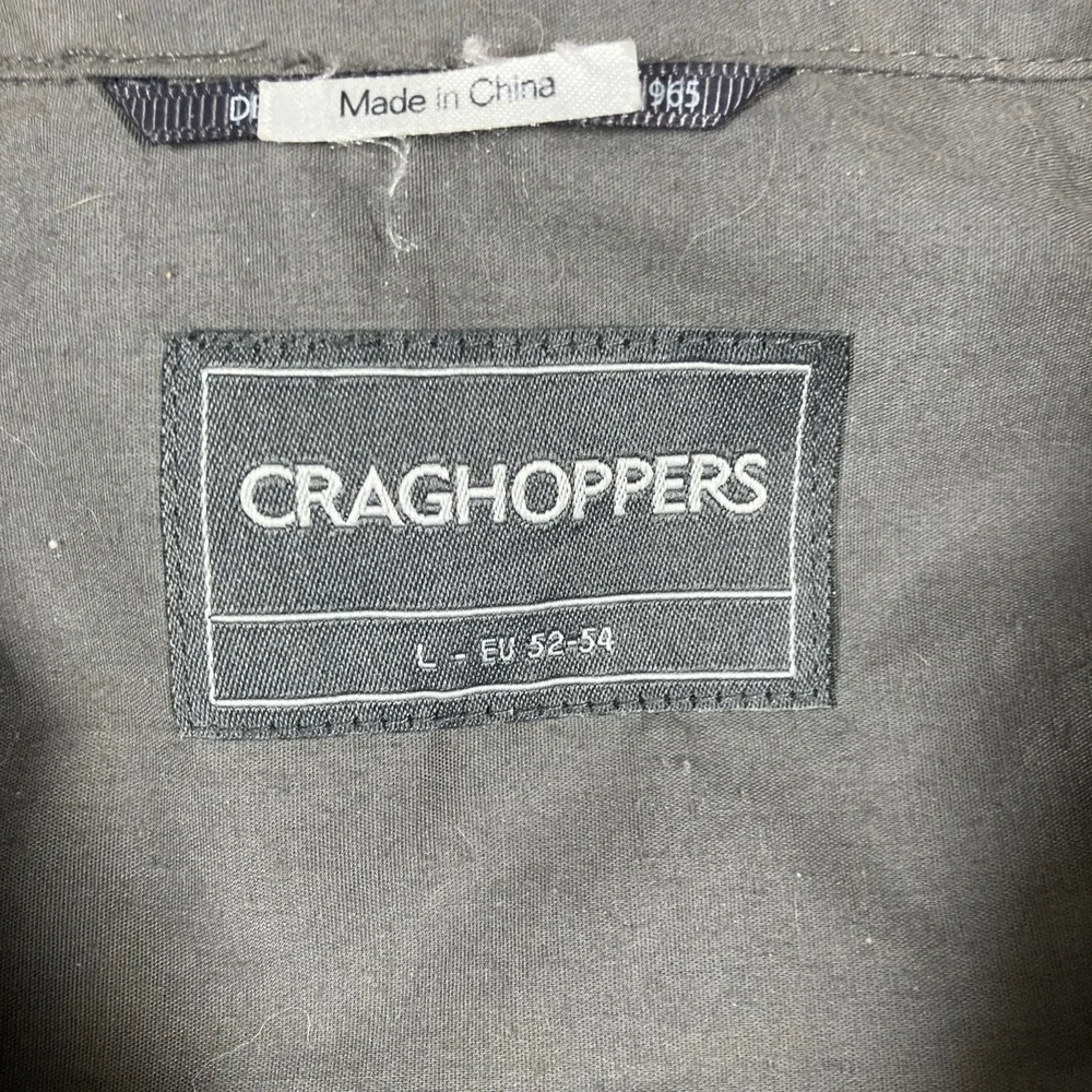 Craghoppers Solar Shield Shirt Mens Large Gray Short Sleeve Outdoors Hiking‎